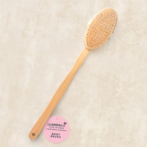 Spaahed Long Wooden Bath Brush Detachable