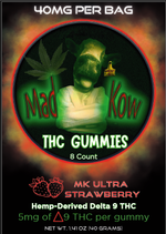 Mad Kow Delta 9 THC Gummy 8 Count (Strawberry Flavor)