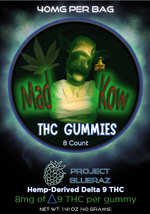 Mad Kow Delta 9 THC Gummy 8 Count (Blue Razz Flavor)