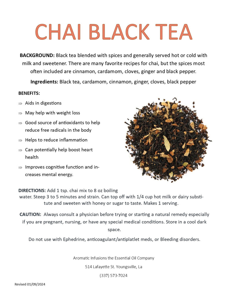Black Chai Flavored Tea OR