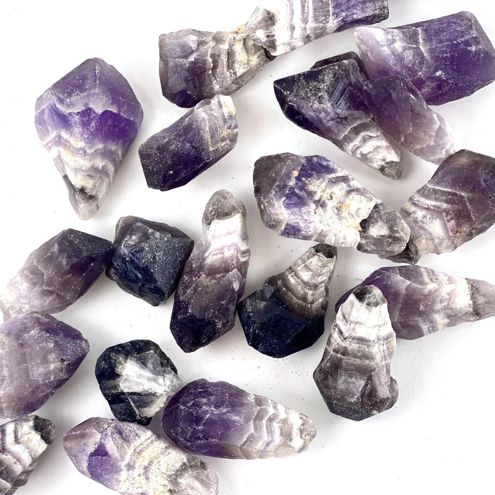 
                
                    Load image into Gallery viewer, Chevron Amethyst Raw Point
                
            