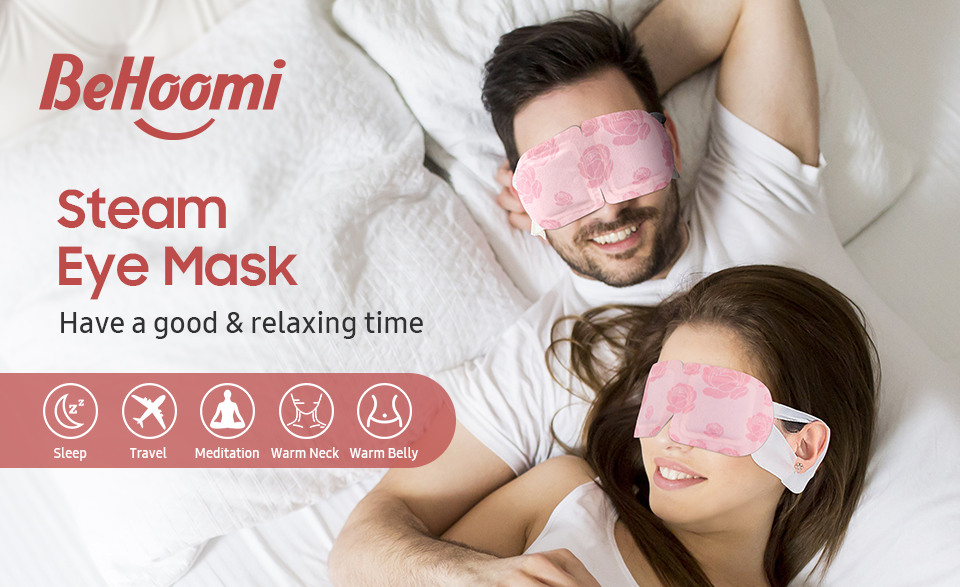 
                
                    Load image into Gallery viewer, BeHoomi Steam Eye Mask - Rose
                
            