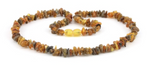 Natural Baltic Amber Necklace Green color Nuggets 45 cm 18 inches