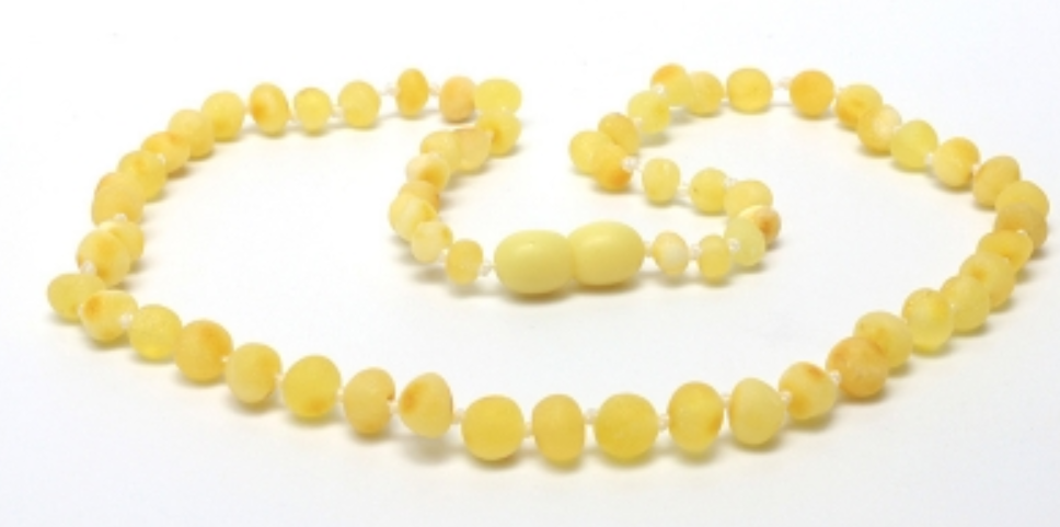 Fine Baltic Amber Children Necklace Yellow Raw Unpolished Stones